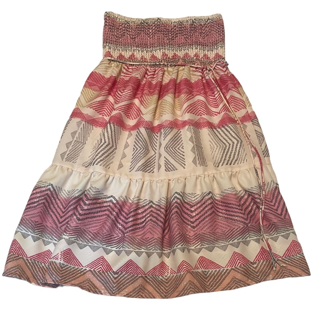 Women’s Size Small Cream And Pink American Eagle Outfitters Strapless Dress